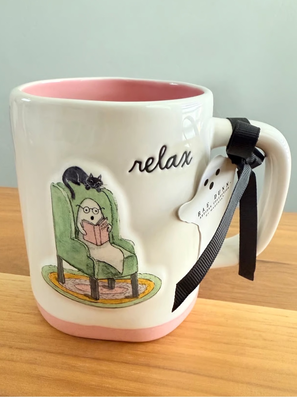 Rae Dunn “Relax” Ghost Mug
